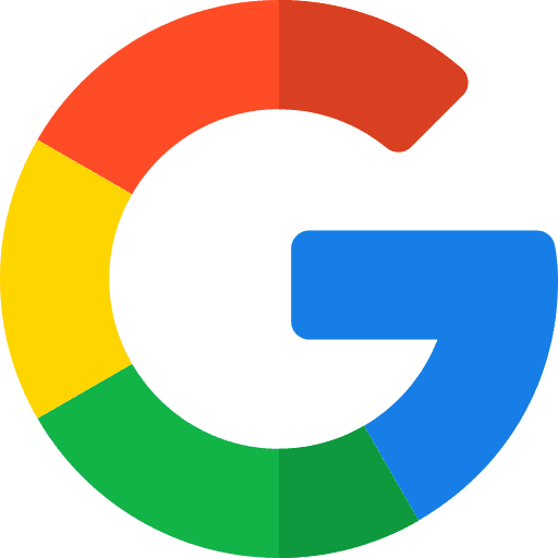 Google multicolor G logo icon on a transparent background