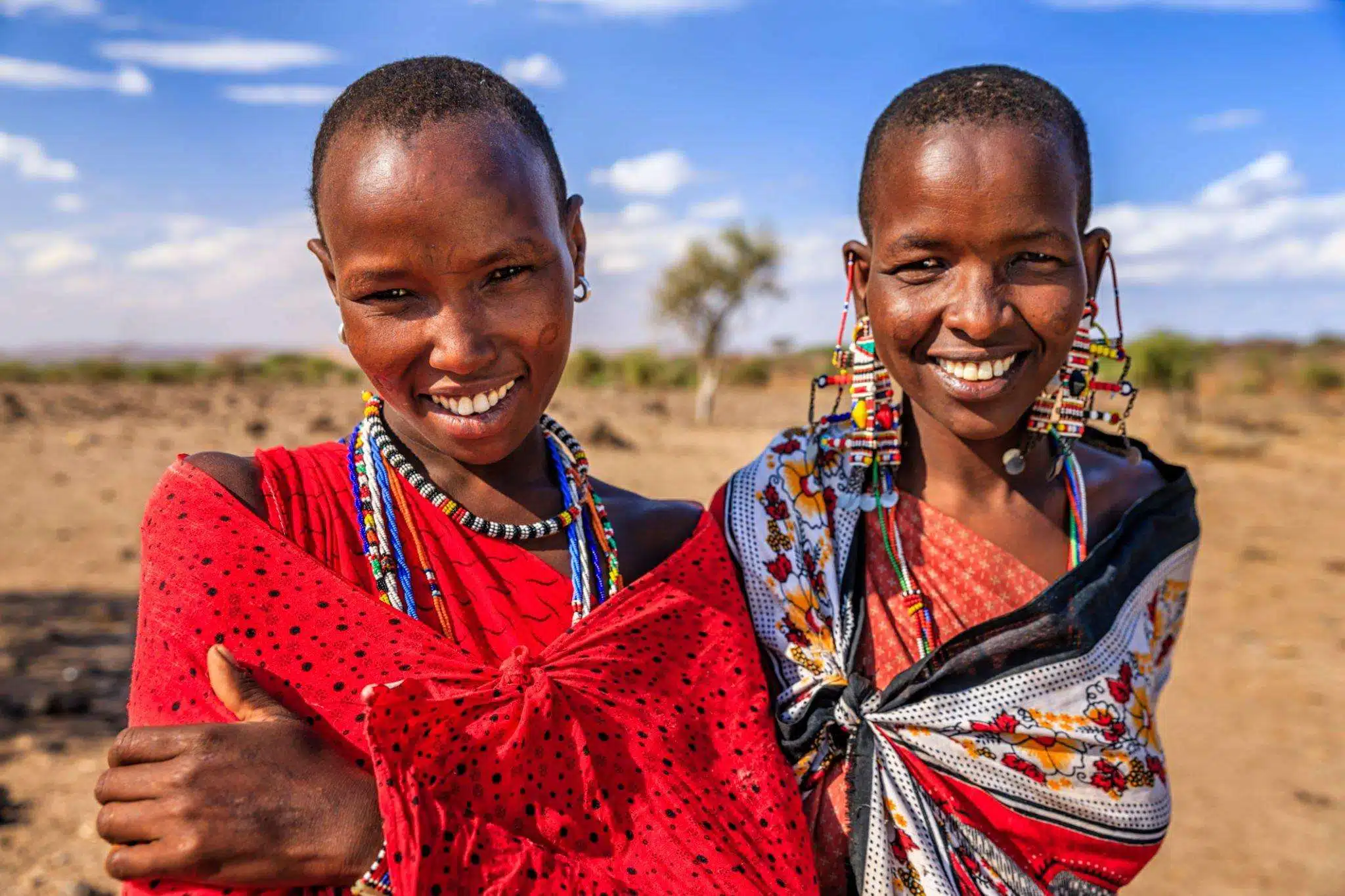 Portrait of African women from Maasai tribe