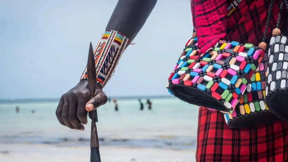 Travelling Kenya, Masai clothing and accessories details from Diani Beach Kendwa, Zanzibar Tanzania